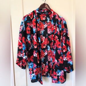 Forever 21 floral beach coverup kimono